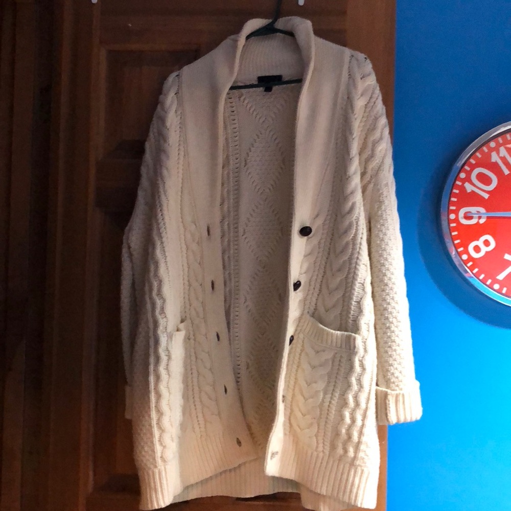 JCrew cable knit thick cardigan